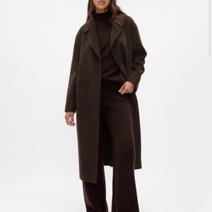Gap Belted Double Faced Wool Coat - Terra Brown!